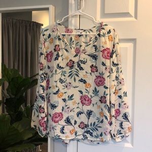 Old Navy large cream and floral blouse, never worn